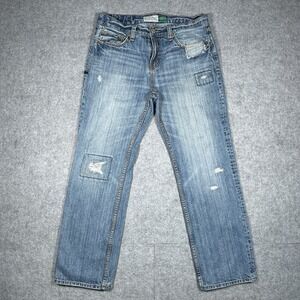 Aeropostale Denim Jeans Men's Size 32 (32x29) Blue Essex Straight Leg Distressed